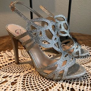 Worn Once! Rhinestone Accented Heels